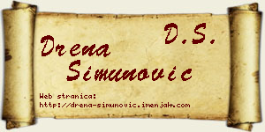 Drena Simunović vizit kartica